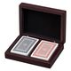 Rosewood Finished Box with Playing Cards Image 2 of 2